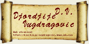 Đorđije Vugdragović vizit kartica
